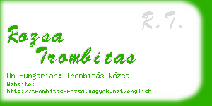 rozsa trombitas business card